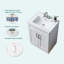Meuble-lavabo simple 24 po avec plateau en céramique Peura-325296420