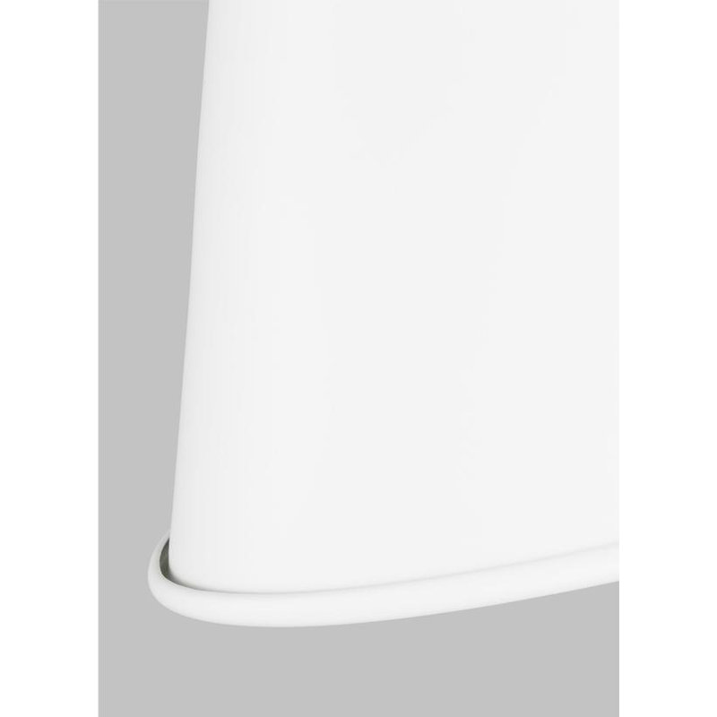 Wellfleet 1 - Light Pendant, Burnished Brass, Matte White, 19" H x 15.625" W x 15.625" D