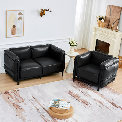 2 - Piece Faux Leather Living Room Set by BASLAR
