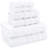Ensemble de serviettes de bain 100% coton de qualité supérieure, collection 6 pièces Darcelle super douce et absorbante-79325133