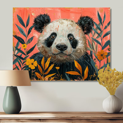 Un panda abstrait dans l'Amazone I - Panda animal, art mural dans le salon