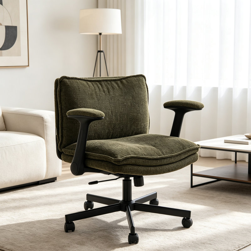 Marlow Home Co. Chenille Office Chair, Green
