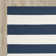 Tapis bleu marine / ivoire rayé tissé à plat à la main Brookvale