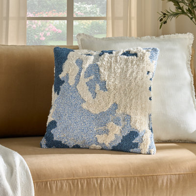 Mina Victory Lifestyle RC039 Rc039 18" x 18" Blue Indoor Throw Pillow