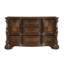 Commode de luxe formelle à finition brune foncée avec 5 tiroirs décoratifs dorés et armoire de rangement 1pc