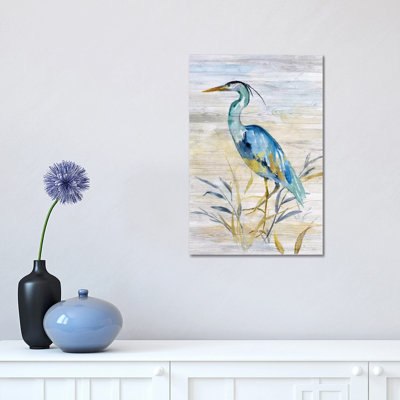 «Blue Heron II» par Nan - peinture sur toile tendue