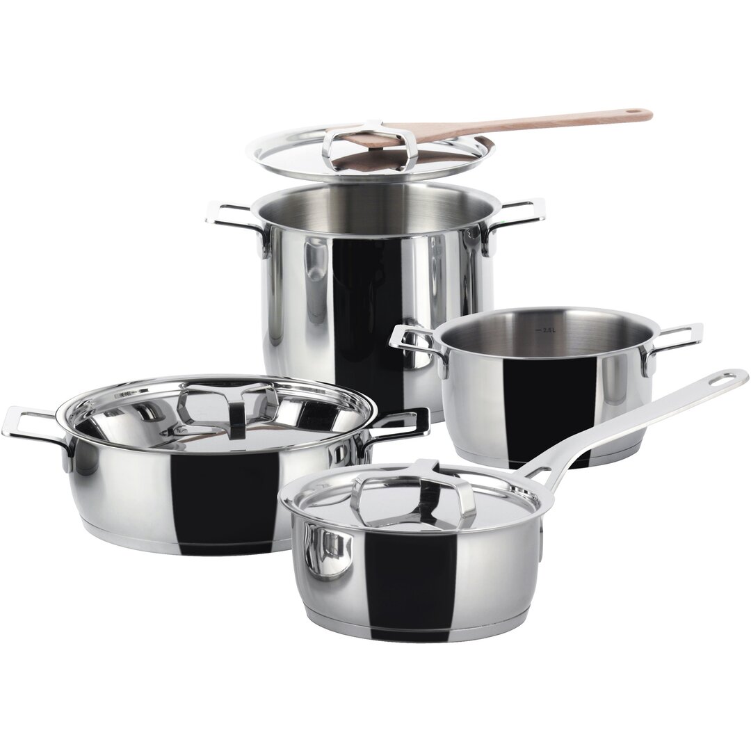 4-tlg. Kochgeschirr-Set Pots&Pans aus Edelstahl