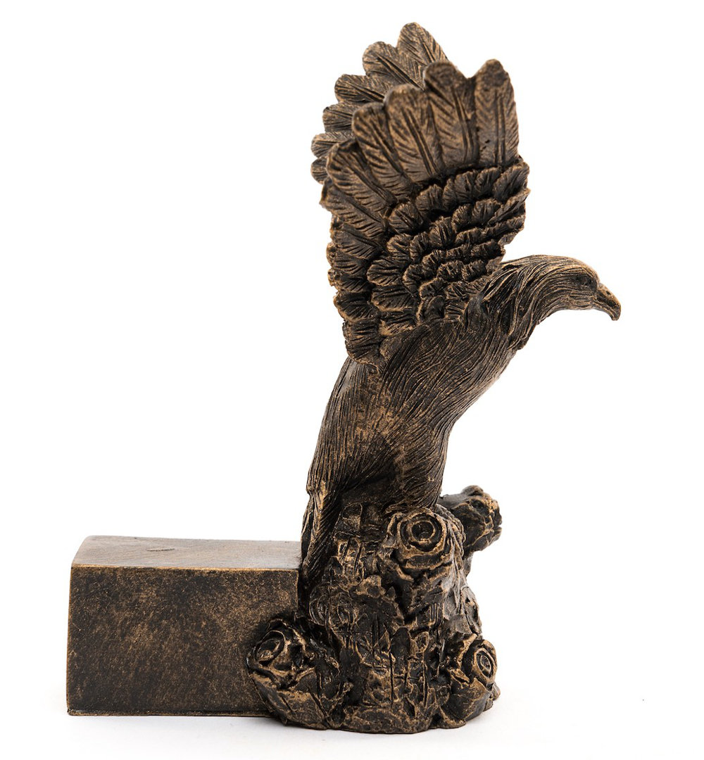 American Bald Eagle Bronze Coloured Planter Feet In Gift Box (Set of 3) Jardinopia