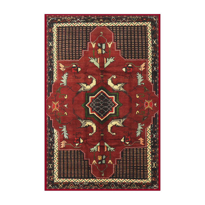 Tapis rouge à motif sud-ouest, Rectangle 5 pi x 7 pi