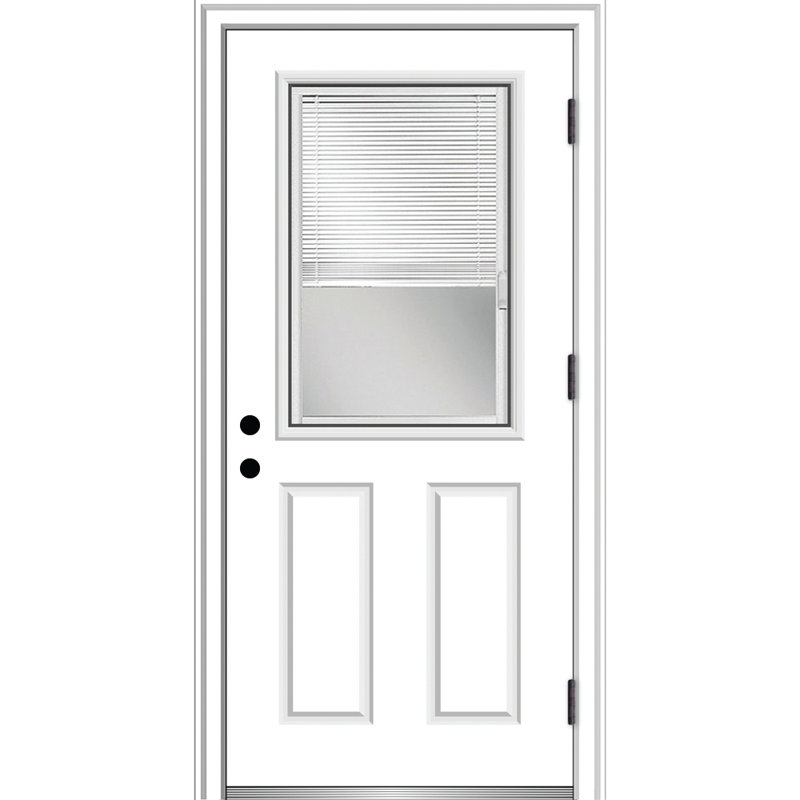 Porte d'entrée avant en fibre de verre Smooth, Gauche / Extérieur, H 80 po x l 30 po x P 1,75 po, 6,56 po