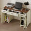 Bureau de direction 52,8 po avec trois tiroirs, deux armoires et une station de charge, bureau à domicile pour bureau à domicile, chambre à coucher