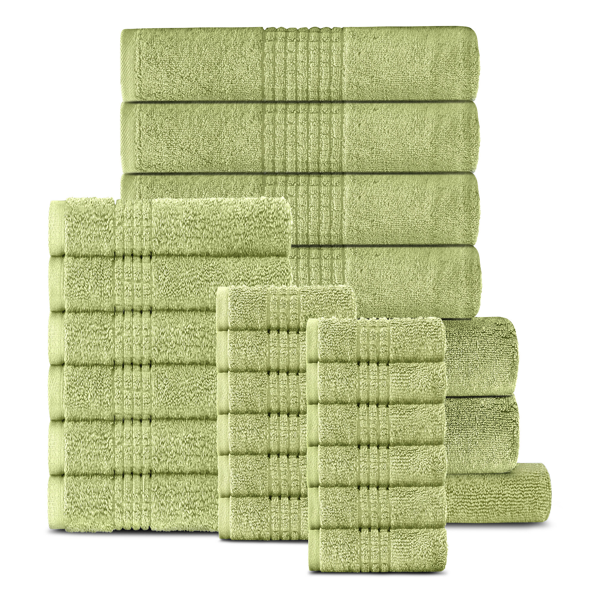 Lavish Touch 100% Egyptian 2 Ply Cotton 700 GSM Mosaic Pack of 4 Bath Towels