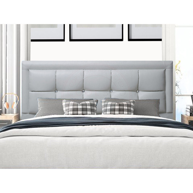 Lechlade Upholstered Headboard, Double (4'6), Grey