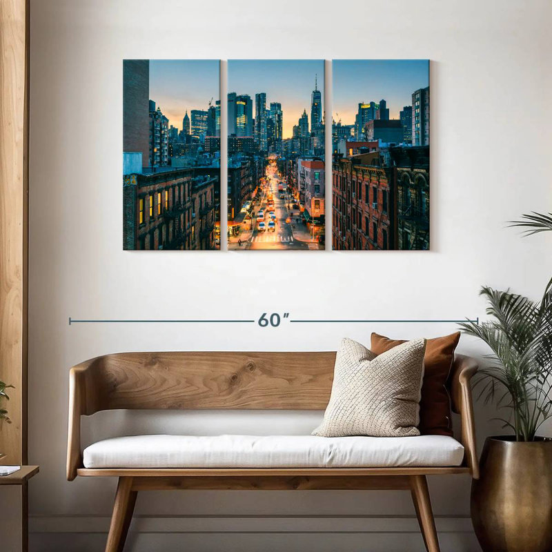 Sireci Lower Manhattan Twilight Rush, 28" H x 45" W
