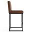 Ensemble de 2 tabourets de bar à hauteur de comptoir Modern avec coussin en polyuréthane et support pour le dos-133231453