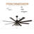 72 Inch Industrial Black Caged Ceiling Fan with Remote, Silent DC Motor Large Ceiling Fan with Light for Diningroom-578667202
