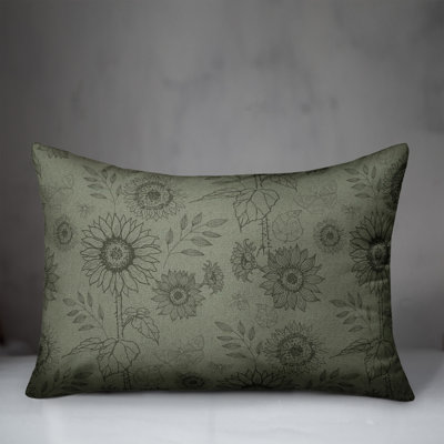 Floral Reversible Throw Pillow
