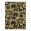 Tapis vert lavable à motif animal sauvage vert et brun-666466040