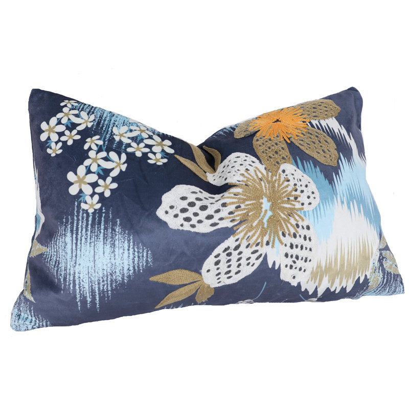 Floral Reversible Throw Pillow