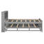 Lit plateforme avec tête de lit, USB, lit gigogne et 3 tiroirs-554076497-554076496