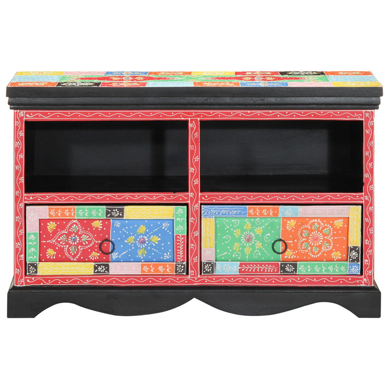 Solid Wood Rectangle Accent Cabinet
