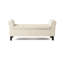 Banc de rangement en tissu avec accoudoirs roulés, pieds, conception en tissu à boutons, meubles d'entrée de salon de chambre à coucher