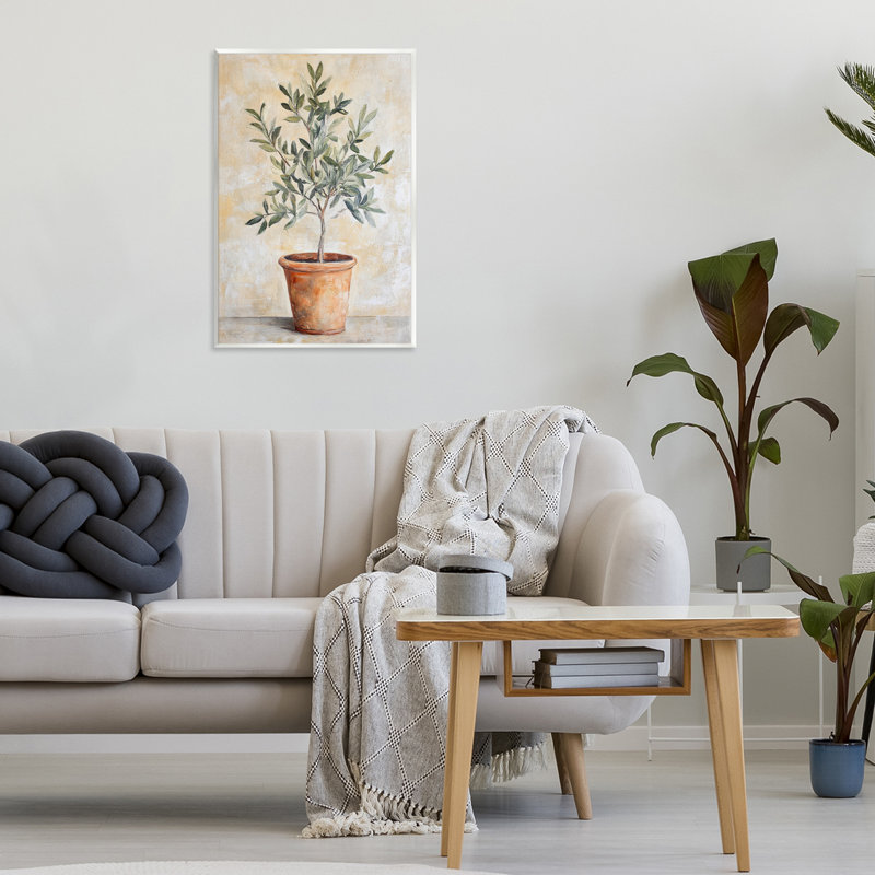 Plaque murale House Plant in Terracotta, design par Petal Prints Design, 19 x 13