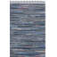 Tapis bleu abstrait en coton tissé à plat Feliciano-878381306