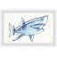 «Shark Outline», reproduction encadrée-50107399