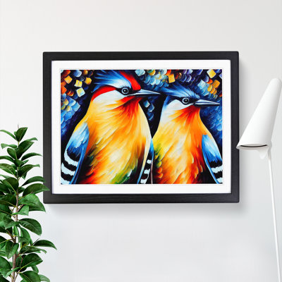 Woodpecker Bird Vol.6 Abstract - Single Picture Frame Painting