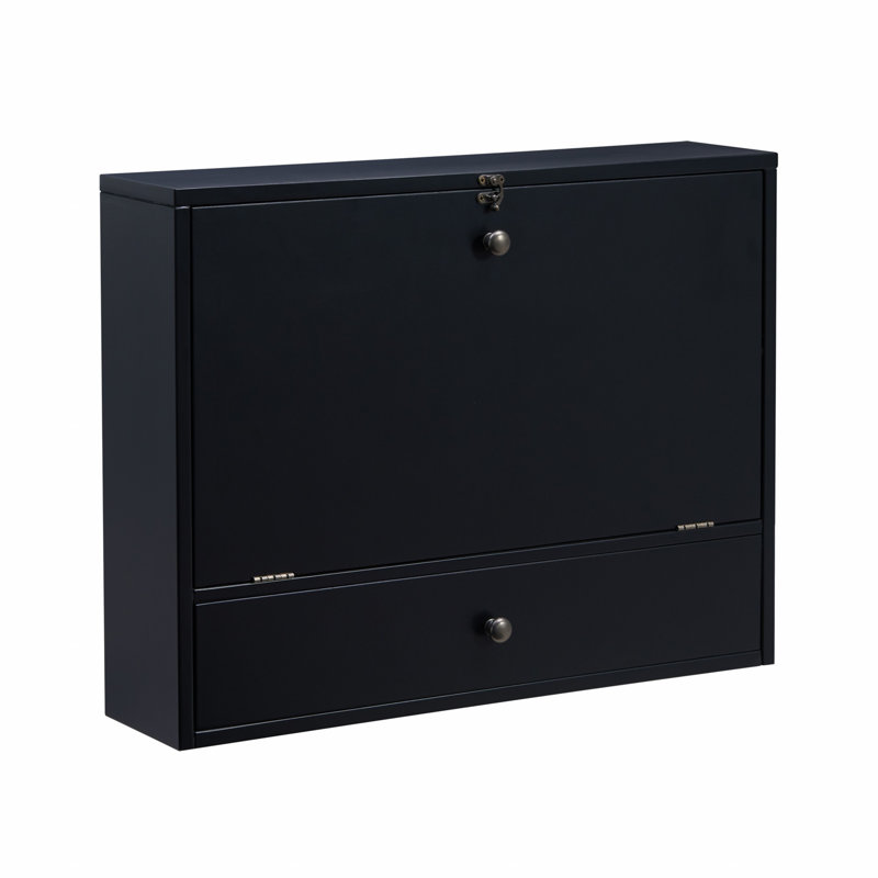 Bureau mural pliant, Noir