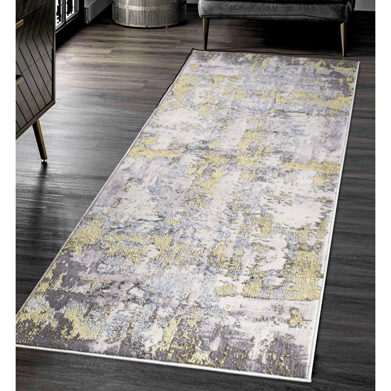 Maddin Abstract Area Rug, Runner 60 x 220cm