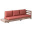 Garden Corner Sofa 5 Seater MARETTIMO Certified Acacia Wood Red-296697903
