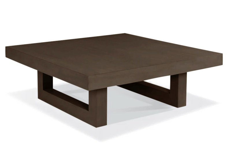 Naples Solid Wood Cocktail Table, Modern Elm