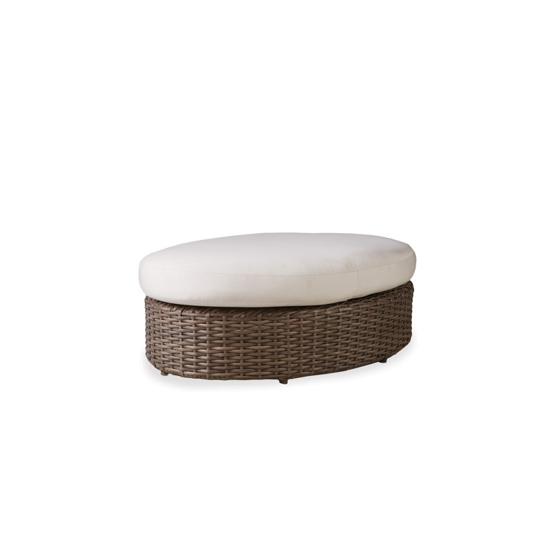Largo Outdoor Ottoman, Demo Oatmeal