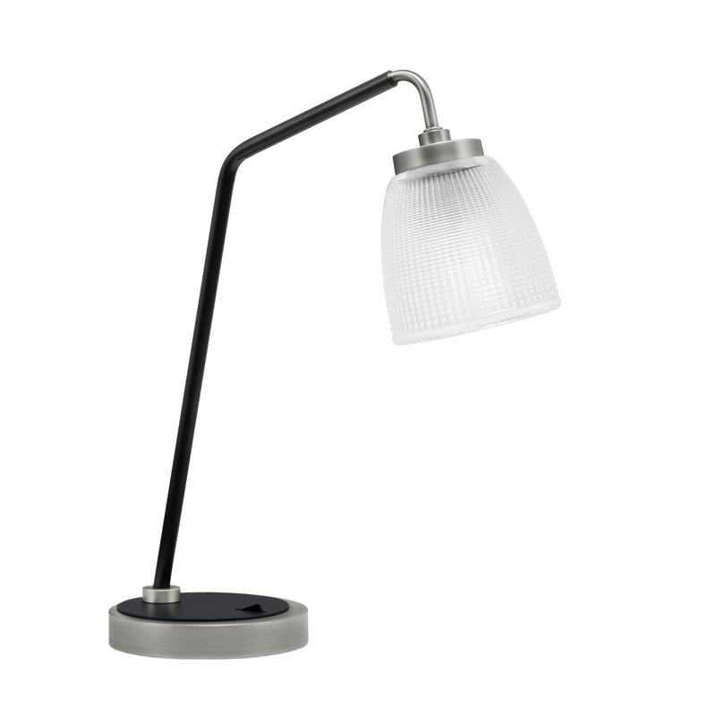 Lampe de bureau en acier inoxydable Bastogne, Graphite / noir mat