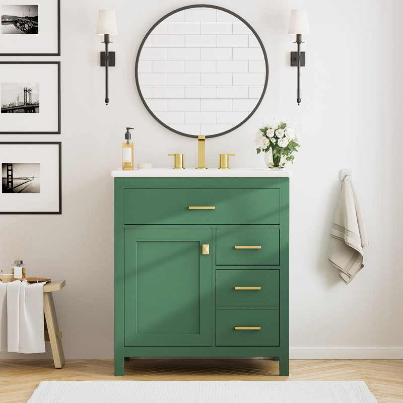 Meuble-lavabo de 30 pouces avec lavabo en céramique