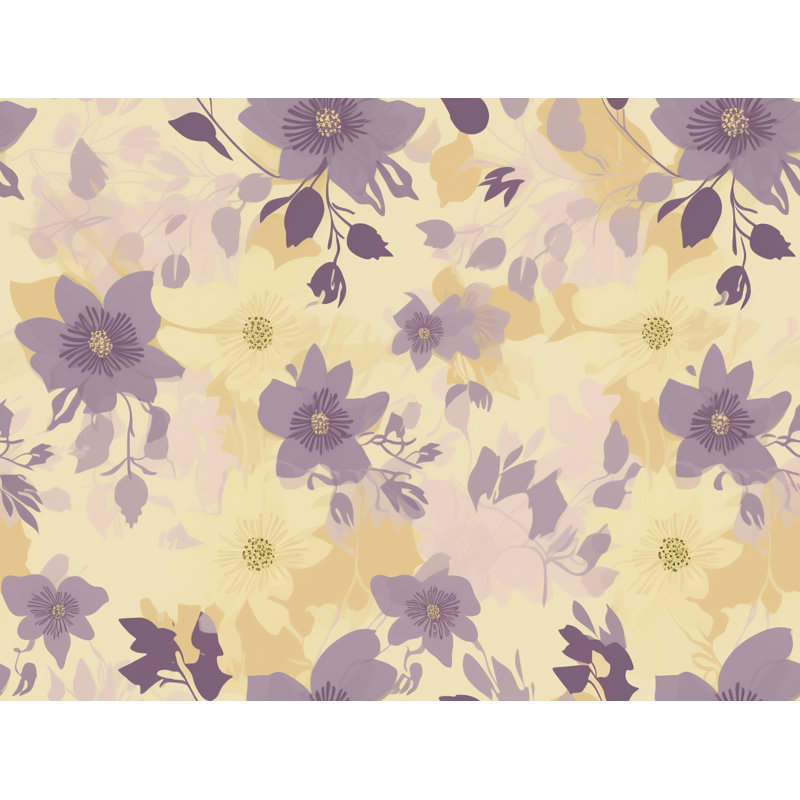 Botanical Purple/Yellow Microfiber Comforter, Twin Comforter