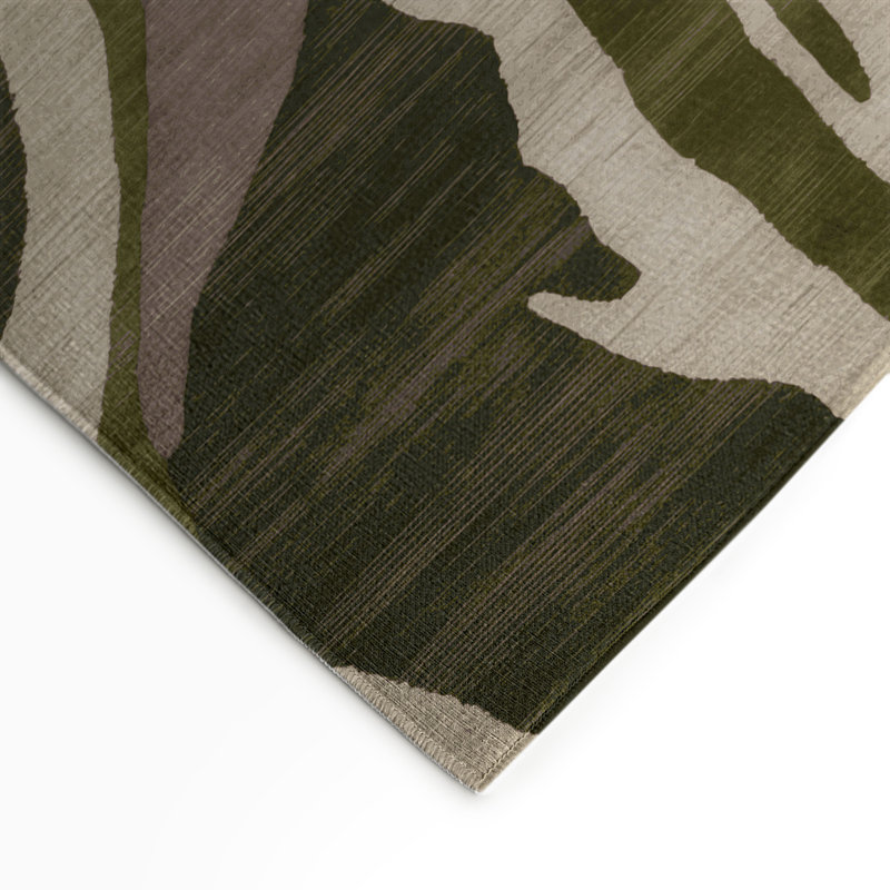 Watercolor Brown Indoor and Outdoor Area Rug, Round 5'