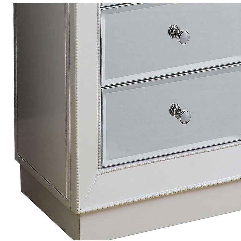 Armoire à bijoux blanche à 6 tiroirs