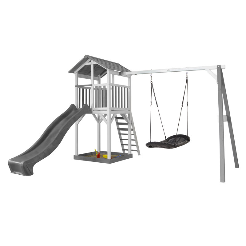 AXI Hemlock Swing Set with 1 Swing(s) , 1 Slide(s), Grey