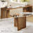 62.99" Rustic Brown Narrow Counter Height Pub Table