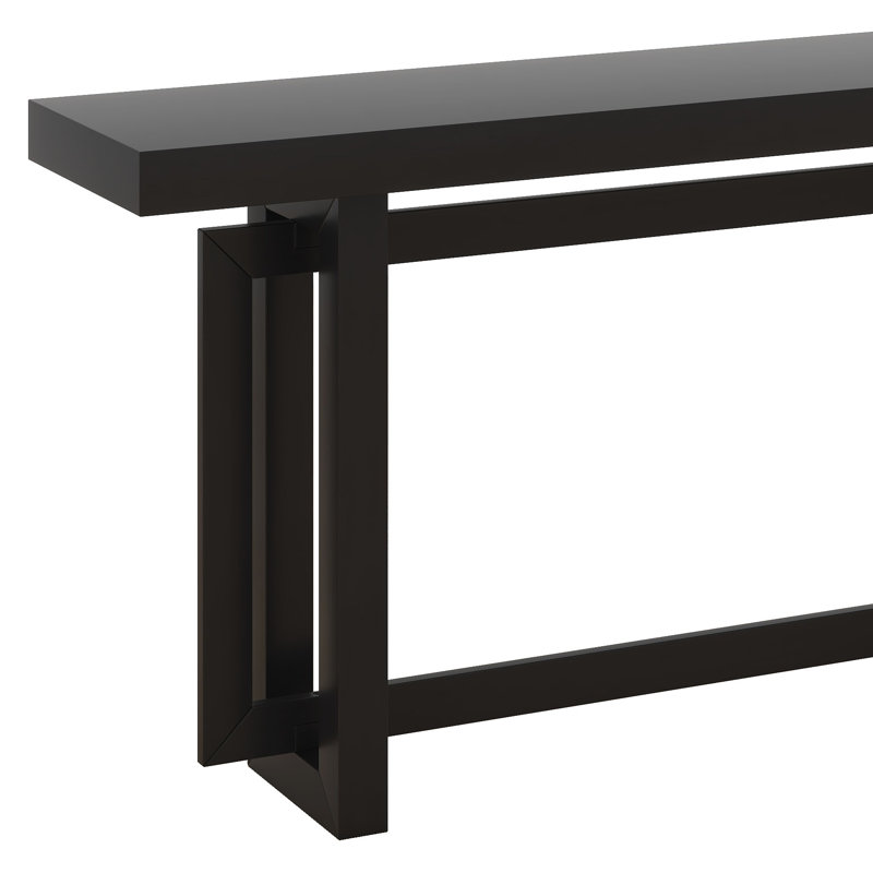 Console très longue pour le vestibule, canapé moderne en bois avec cadre en bois massif, table de vestibule rectangulaire unique