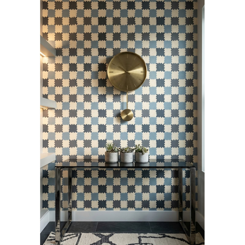 Papier peint géométrique Ikat, Peel and Stick
