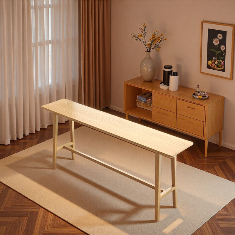 Table de bar en bois massif à usage domestique, H 41,3 po x L 78,7 po x l 15,7 po