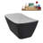 59" Streamline Soaking Freestanding Tub and Tray With Internal Drain-112235328