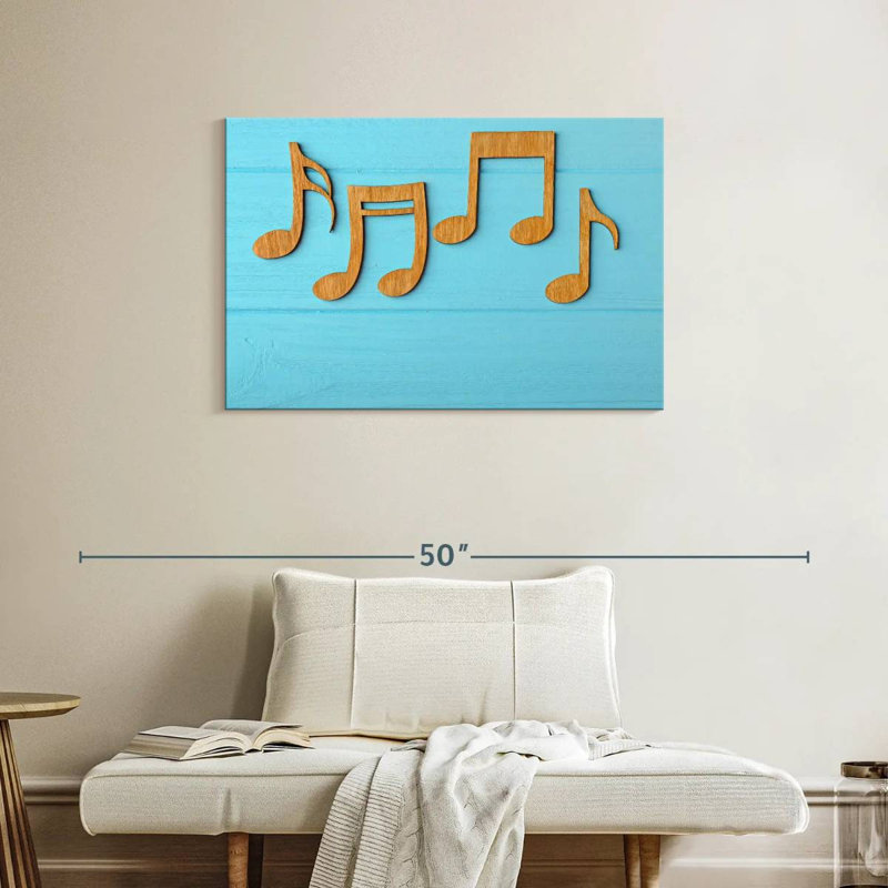 Notes de musique en bois Abarca, H 24 po x l 36 po