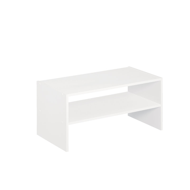Stackers Freestanding 4 Pair Shoe Shelf Stackable Storage Unit, White