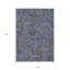 Tapis intérieur / extérieur gris anthracite et bleu 9 pi x 12 pi à motif cachemire lavable