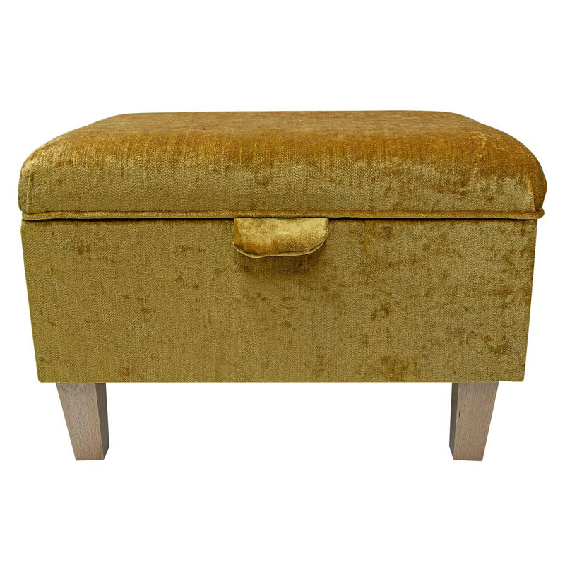 50.8cm Wide Rectangle Solid Colour Footstool Ottoman with Storage